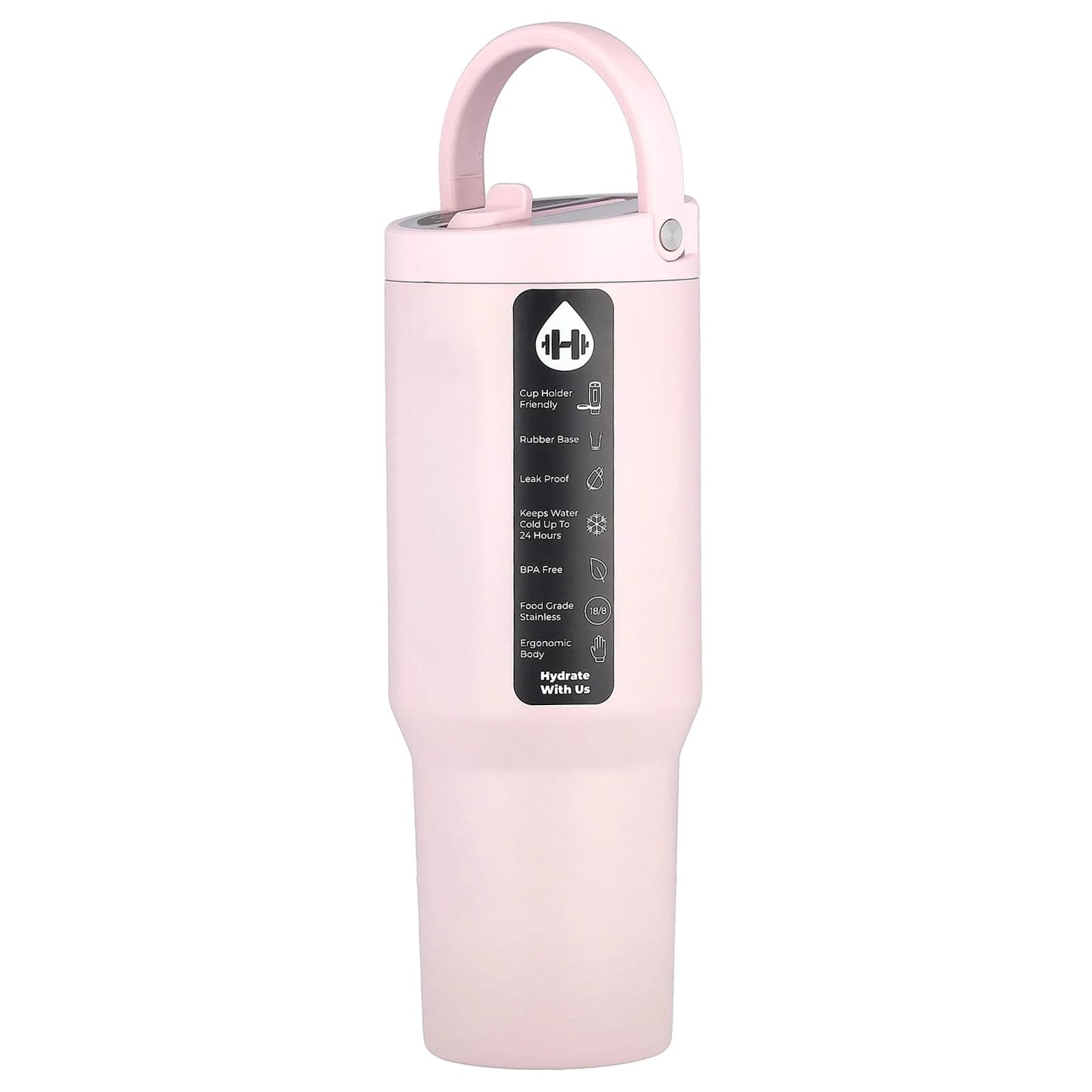 Stay Hydrated with HydroJug 32 oz Sport Bottle, Pink Sand - Leak Proof & BPA Free - Image 2