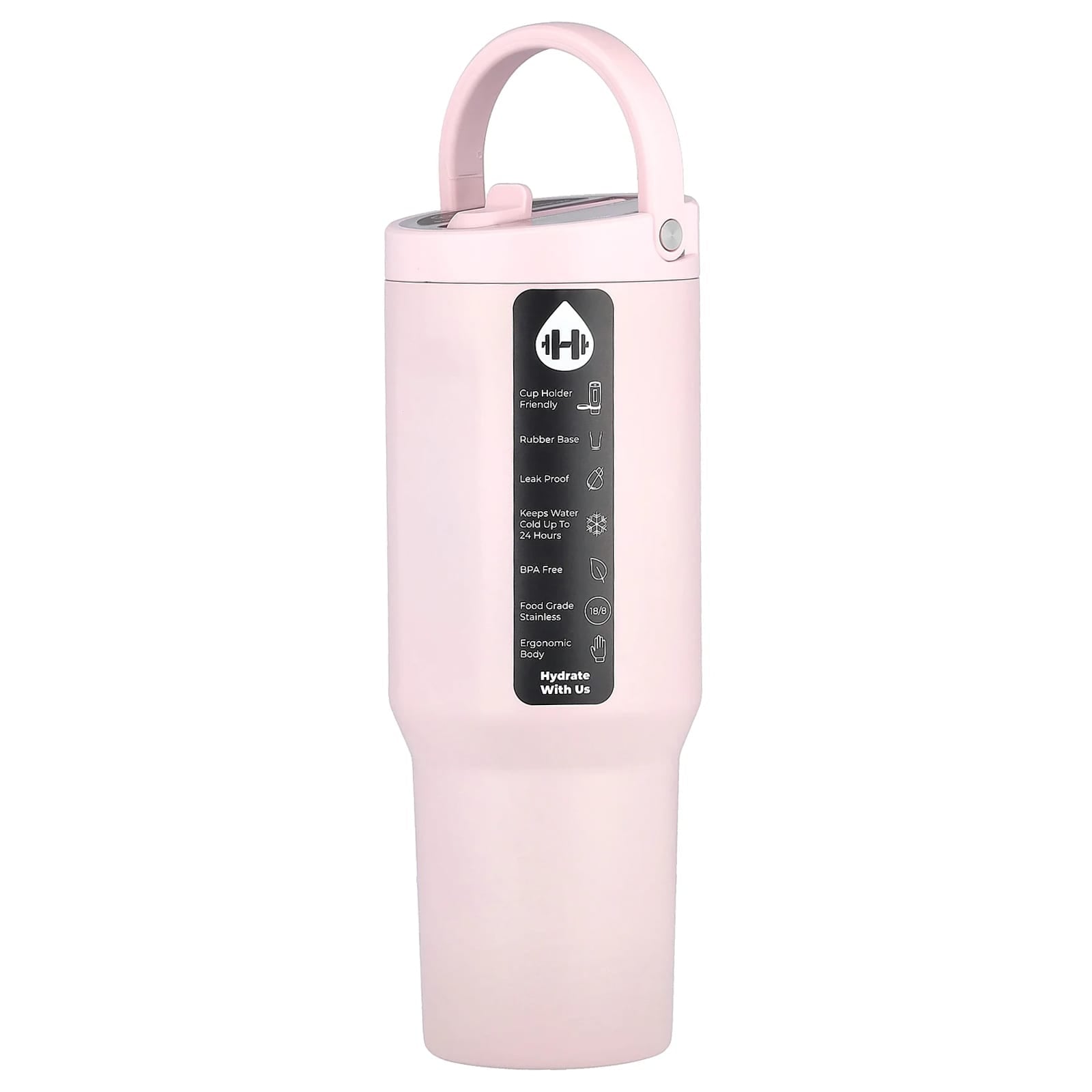 Stay Hydrated with HydroJug 32 oz Sport Bottle, Pink Sand - Leak Proof & BPA Free - Image 2