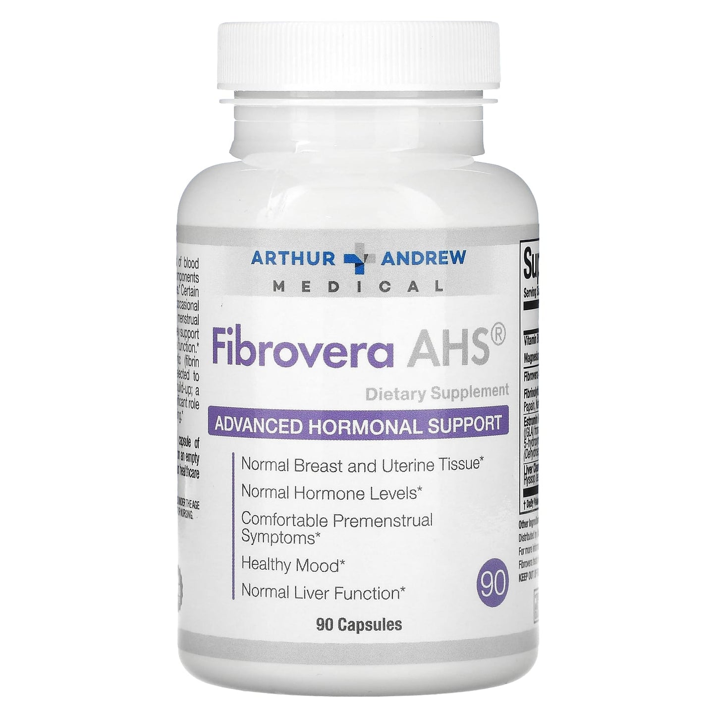 Arthur Andrew Medical FibroVera AHS Hormonal Support Capsules 90 Count - Image 1