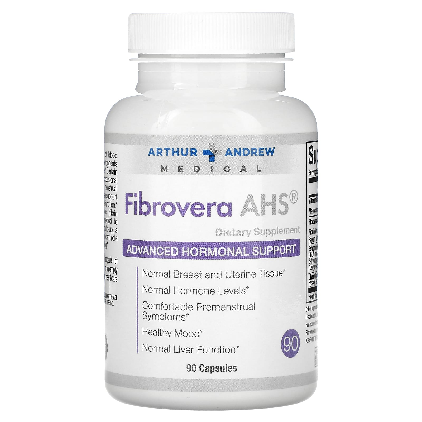 Arthur Andrew Medical FibroVera AHS Hormonal Support Capsules 90 Count - Image 1