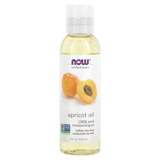 NOW Foods, Solutions, Apricot Oil, 4 fl oz (118 ml) - Image 1