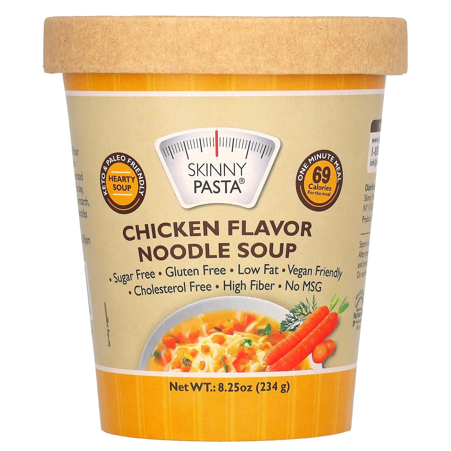 Skinny Pasta, Noodle Soup, Chicken, 8.25 oz (234 g) - Image 1