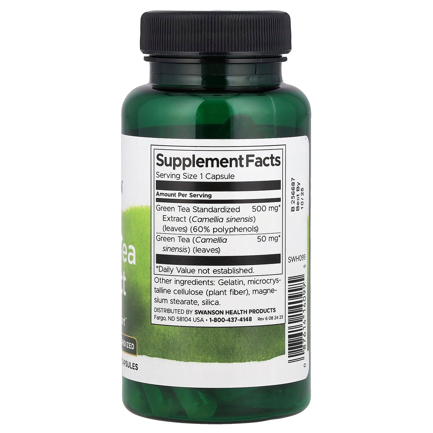 Swanson, Green Tea Extract, 500 mg, 60 Capsules