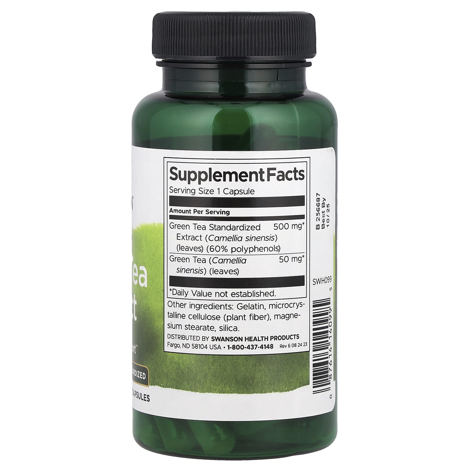 Swanson, Green Tea Extract, 500 mg, 60 Capsules
