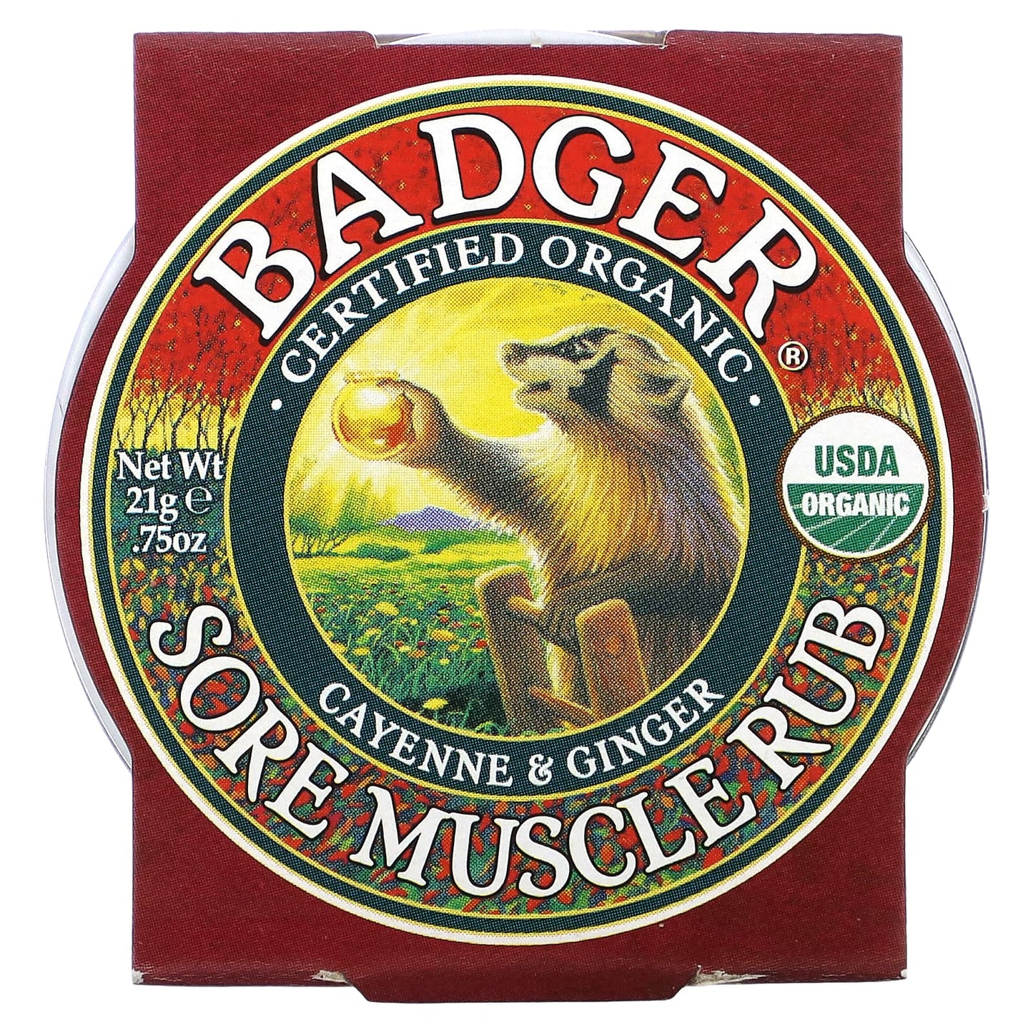 Badger Organic Sore Muscle Rub with Cayenne & Ginger - 0.75 oz - Image 2