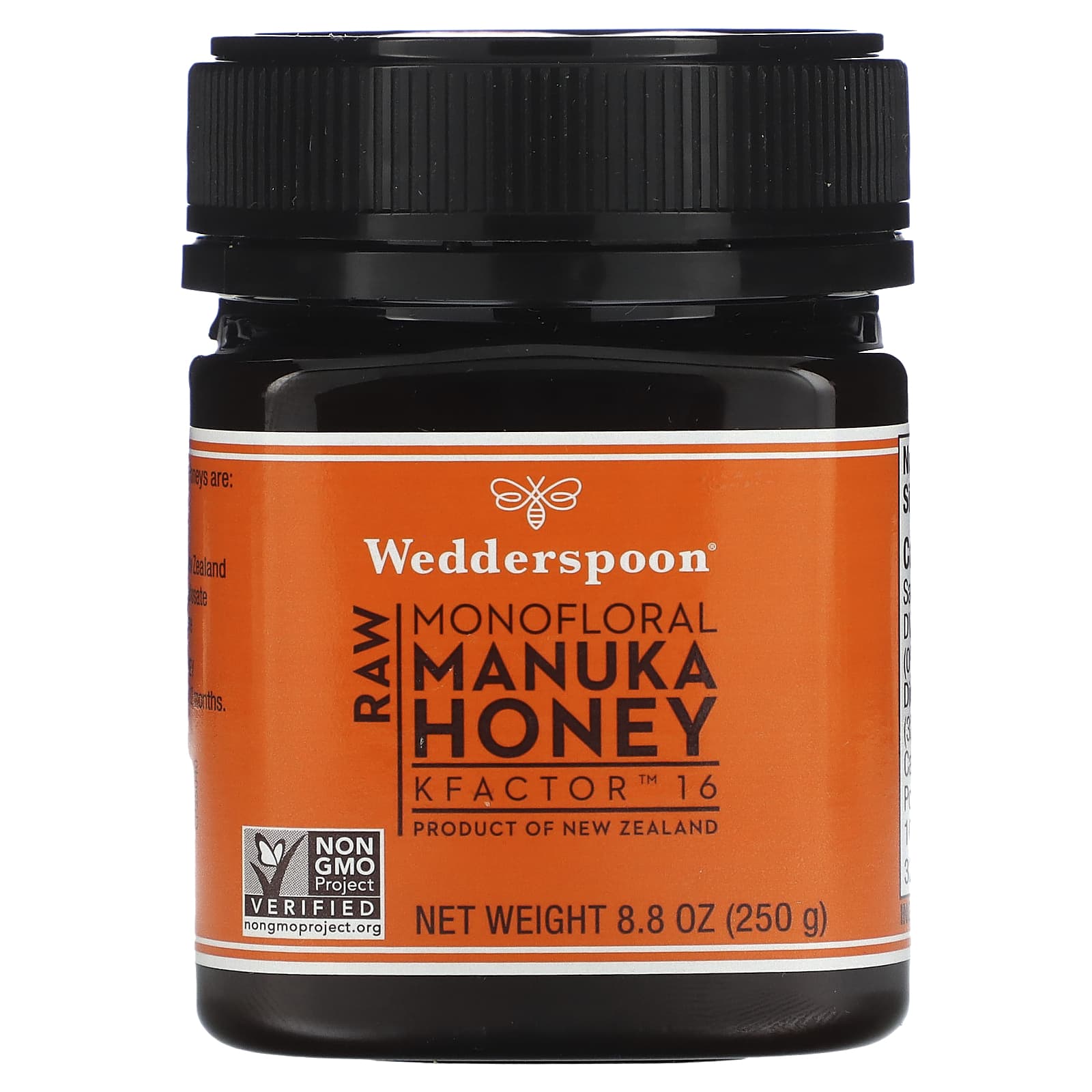Wedderspoon, Raw Monofloral Manuka Honey, KFactor 16, 8.8 oz (250 g) - Image 1