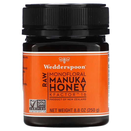 Wedderspoon, Raw Monofloral Manuka Honey, KFactor 16, 8.8 oz (250 g) - Image 1