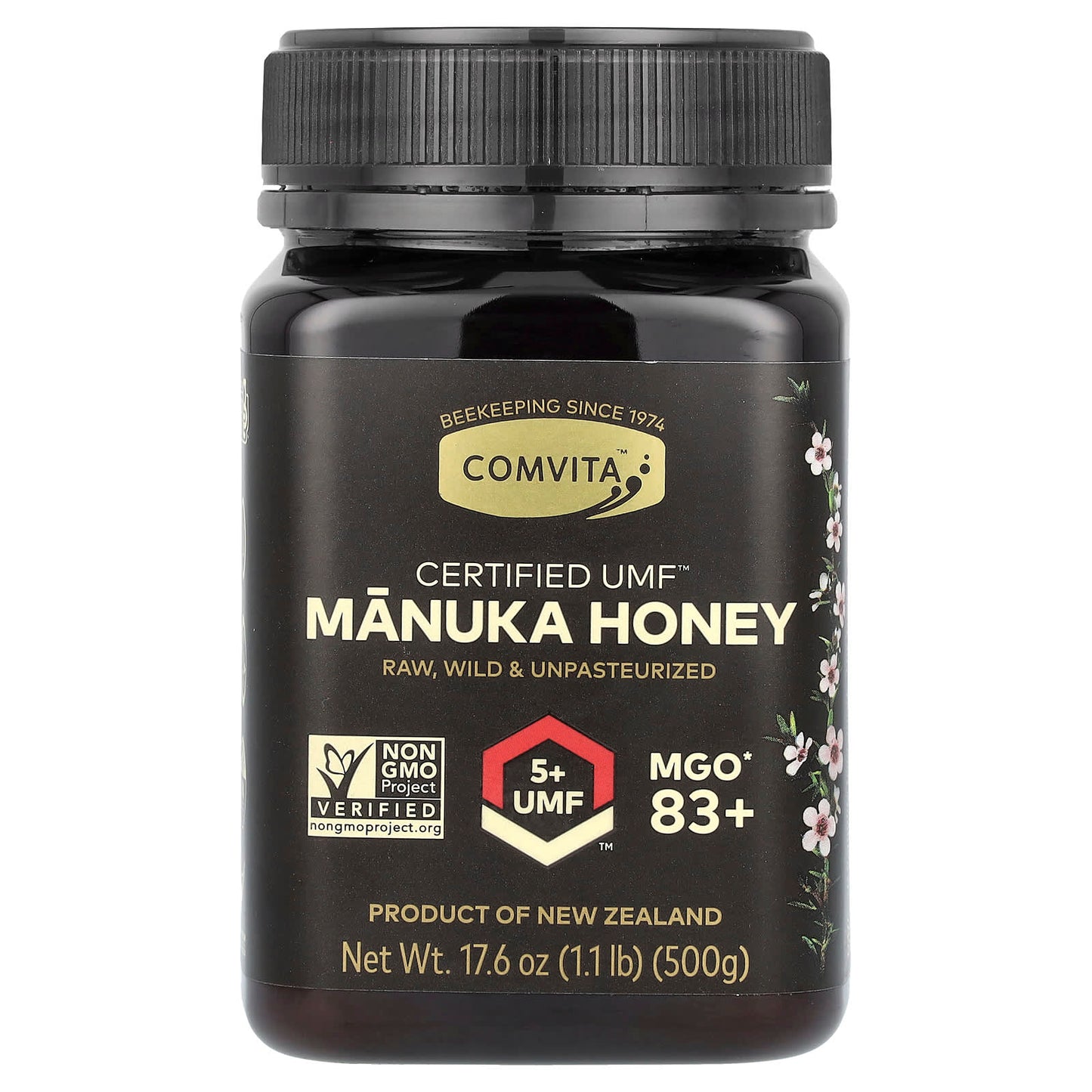 Comvita Manuka Honey, UMF 5+ (MGO 83+), 500g (17.6 oz) - Image 1