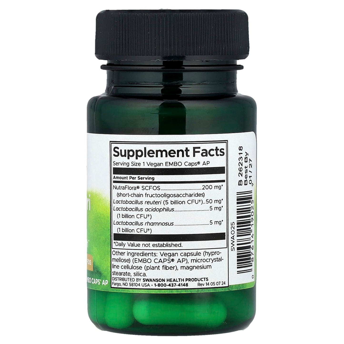 Swanson, L. Reuteri Plus, 30 Vegan EMBO Caps® AP - Image 2