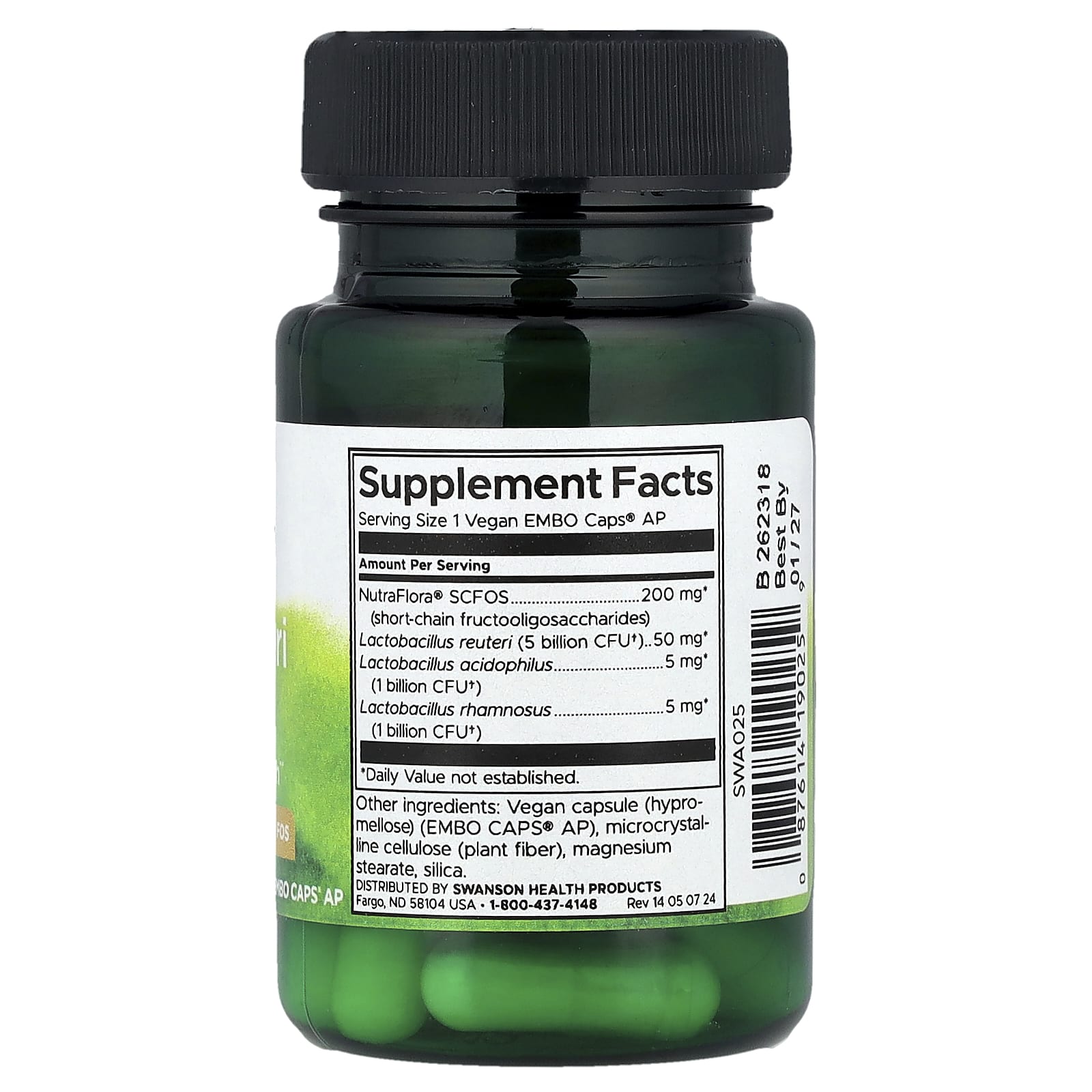 Swanson, L. Reuteri Plus, 30 Vegan EMBO Caps® AP - Image 2