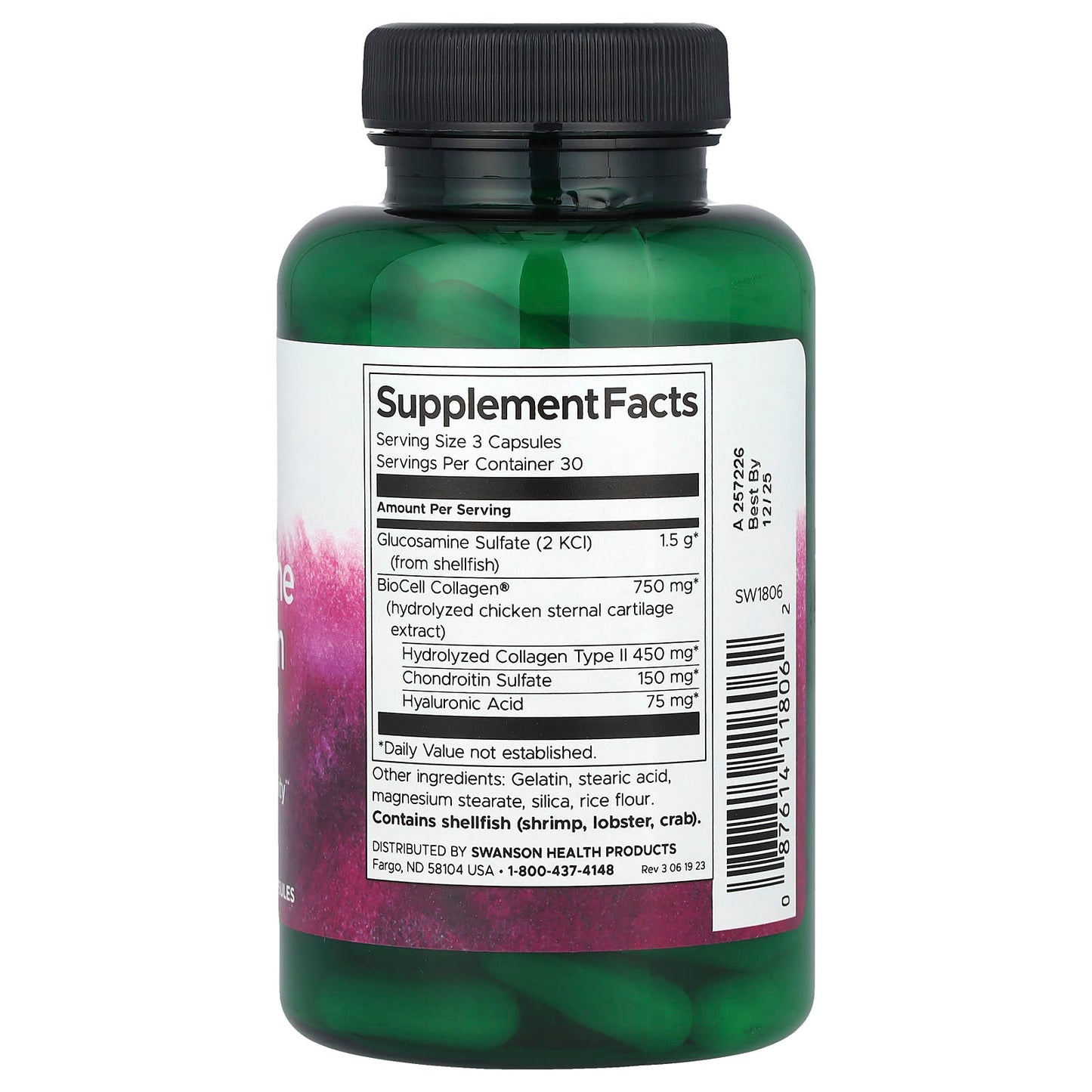 Swanson, Glucosamine & Collagen Type II, 90 Capsules - Image 2