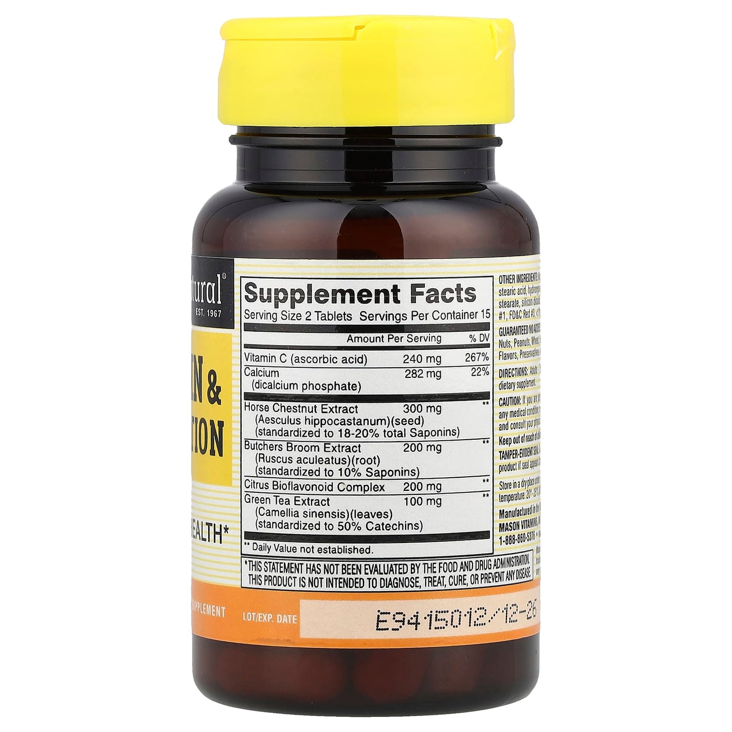 Mason Natural, Leg Vein & Circulation, 30 Tablets - Image 2