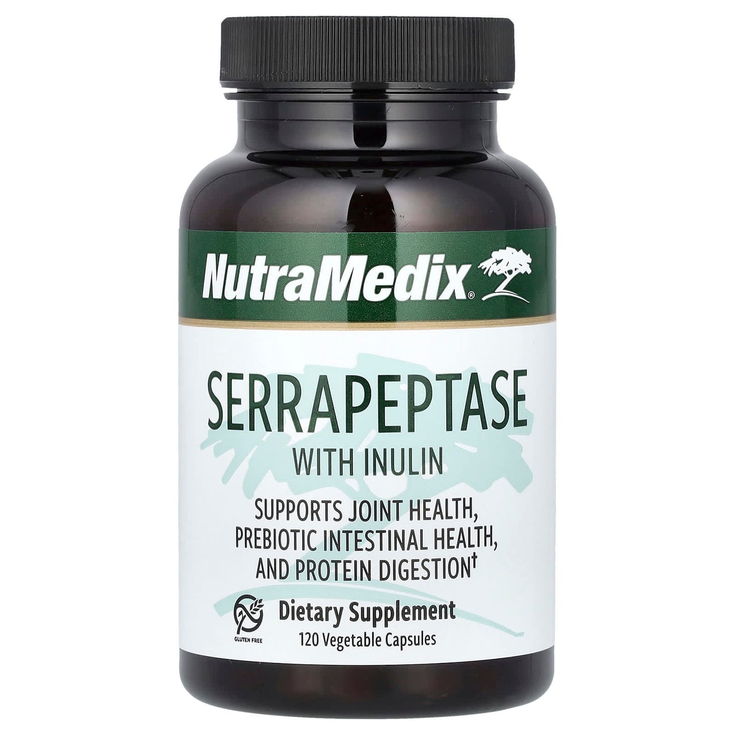 NutraMedix, Serrapeptase with Inulin, 120 Vegetable Capsules (500 mg per Capsule) - Image 1