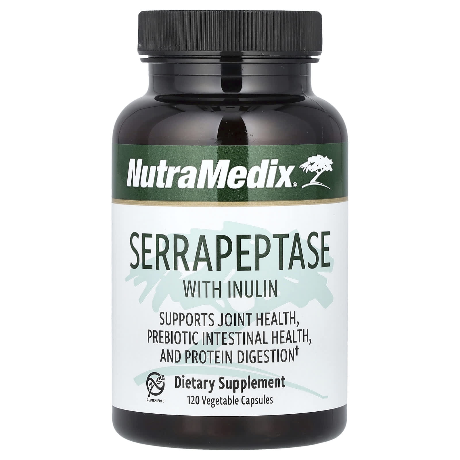 NutraMedix, Serrapeptase with Inulin, 120 Vegetable Capsules (500 mg per Capsule) - Image 1