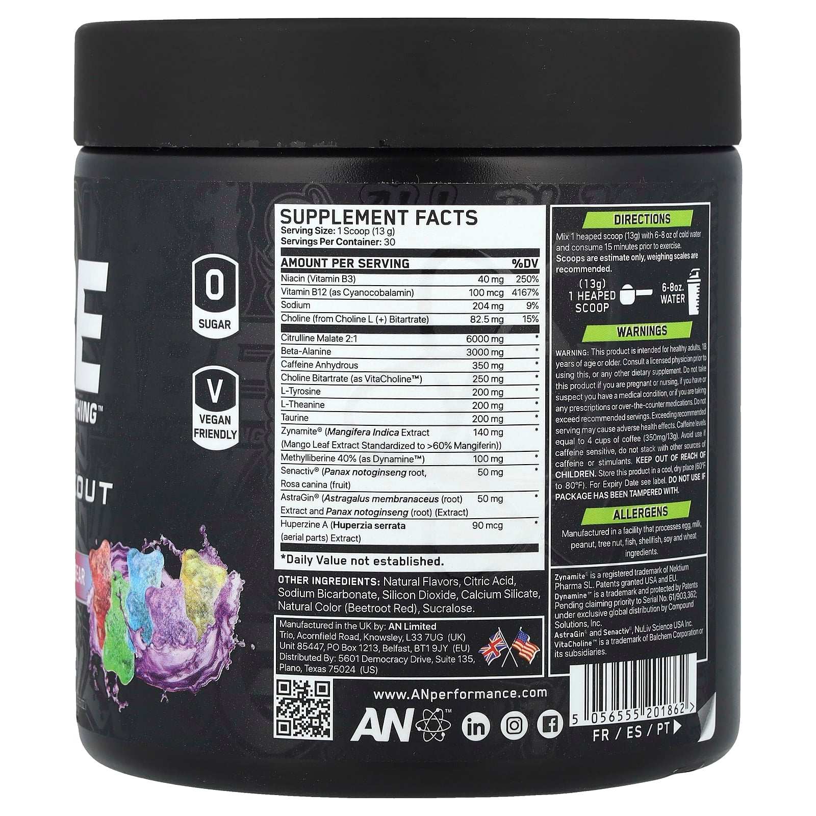 ABE Pre-Workout - Sour Gummy Bear, Explosive Energy & Focus - Image 2