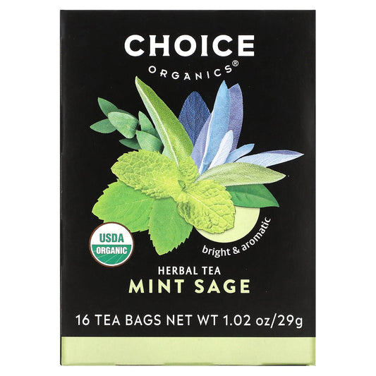 Organic Mint Sage Herbal Tea | Caffeine Free, USDA Certified - Image 1