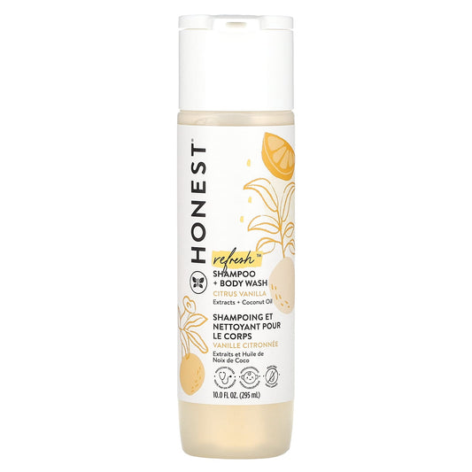 The Honest Company, Refresh Shampoo + Body Wash, Citrus Vanilla , 10 fl oz (295 ml) - Image 1