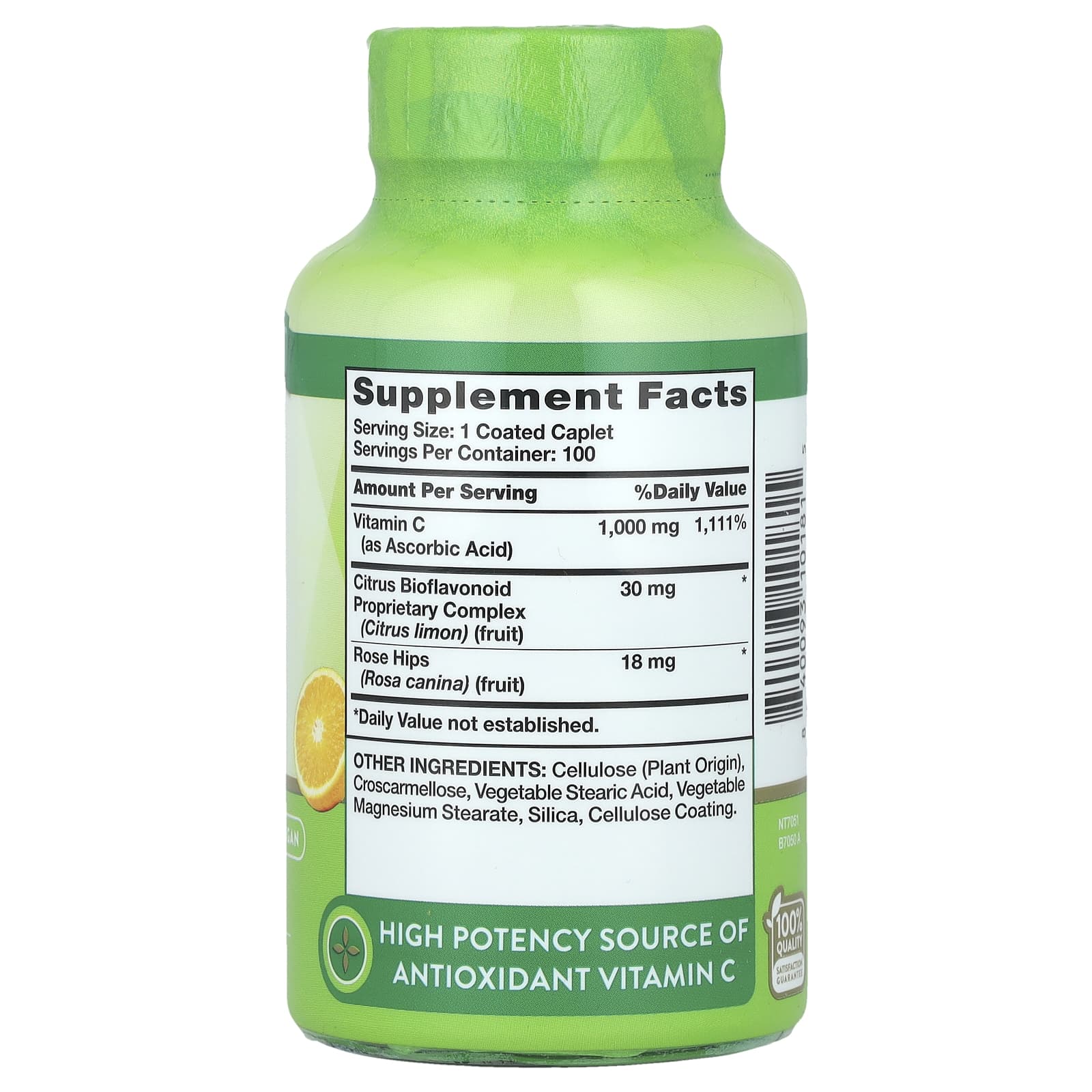 Nature's Truth, Vitamin C Plus Bioflavonoids & Wild Rose Hips, 100 Coated Caplets - Image 2