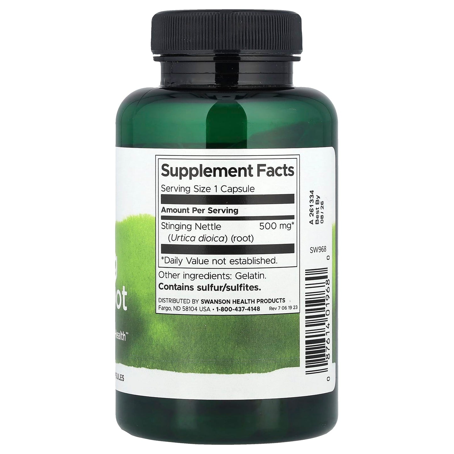 Swanson, Stinging Nettle Root, 500 mg, 100 Capsules - Image 2