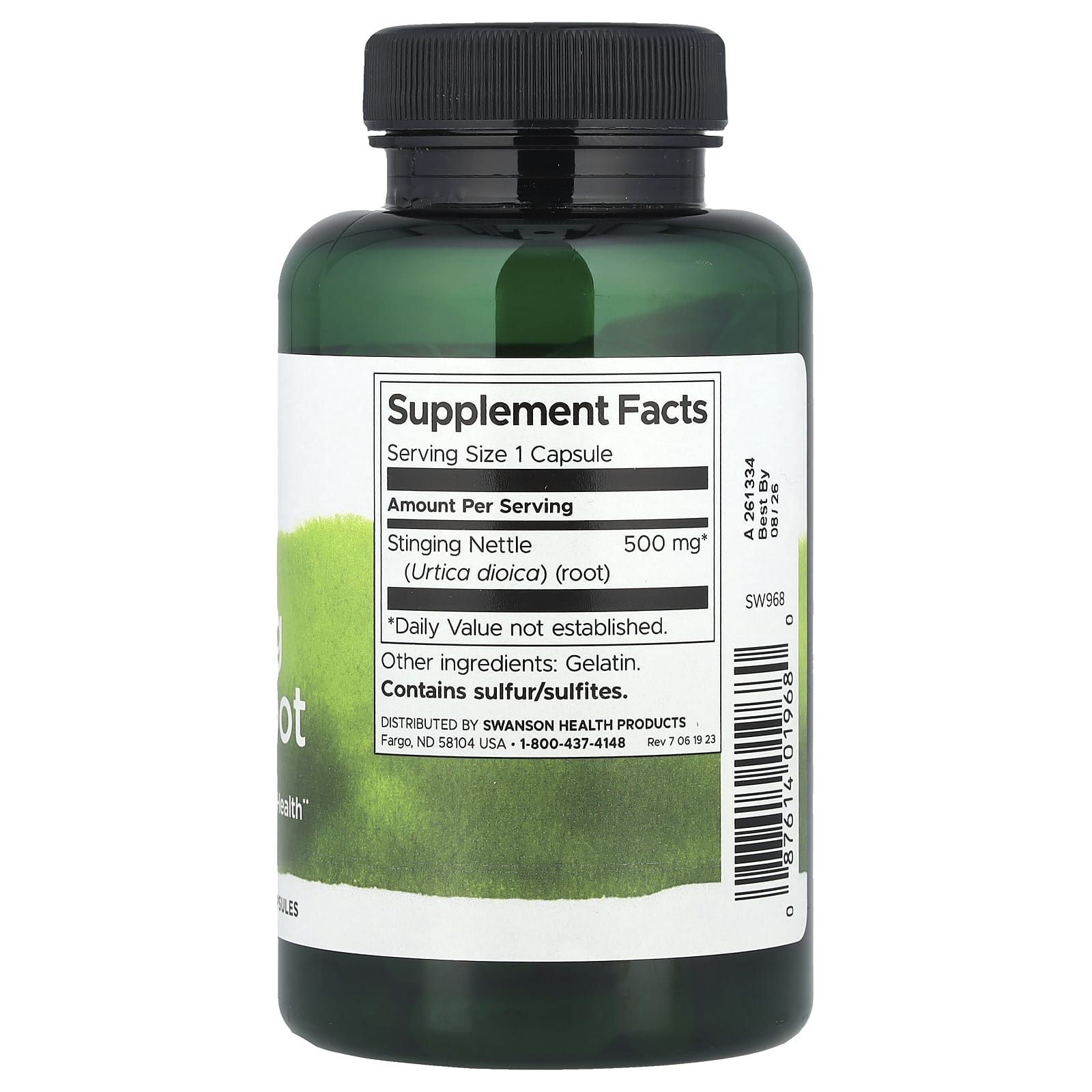 Swanson, Stinging Nettle Root, 500 mg, 100 Capsules - Image 2