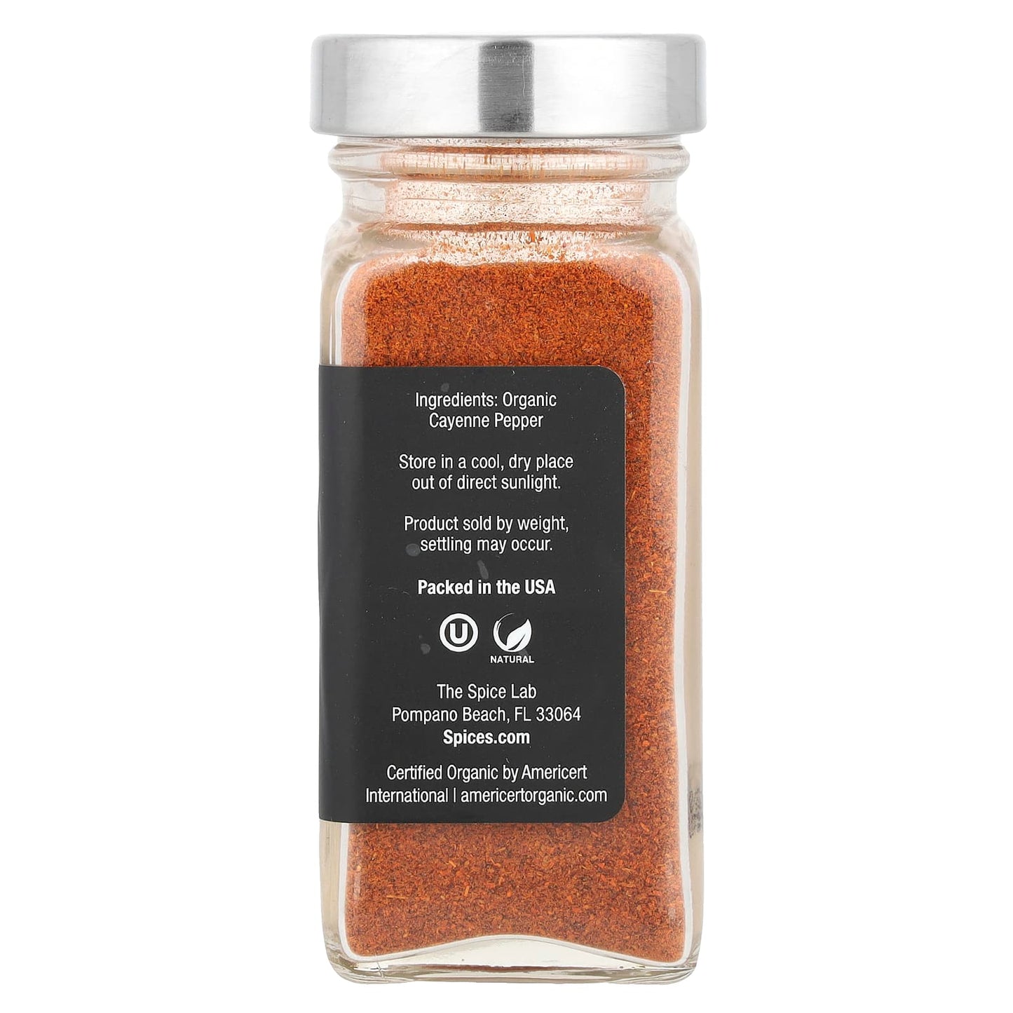 The Spice Lab, Organic Cayenne Pepper, 1.7 oz (48 g) - Image 2