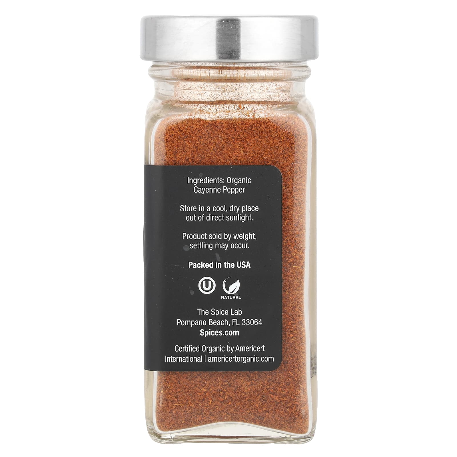 The Spice Lab, Organic Cayenne Pepper, 1.7 oz (48 g) - Image 2