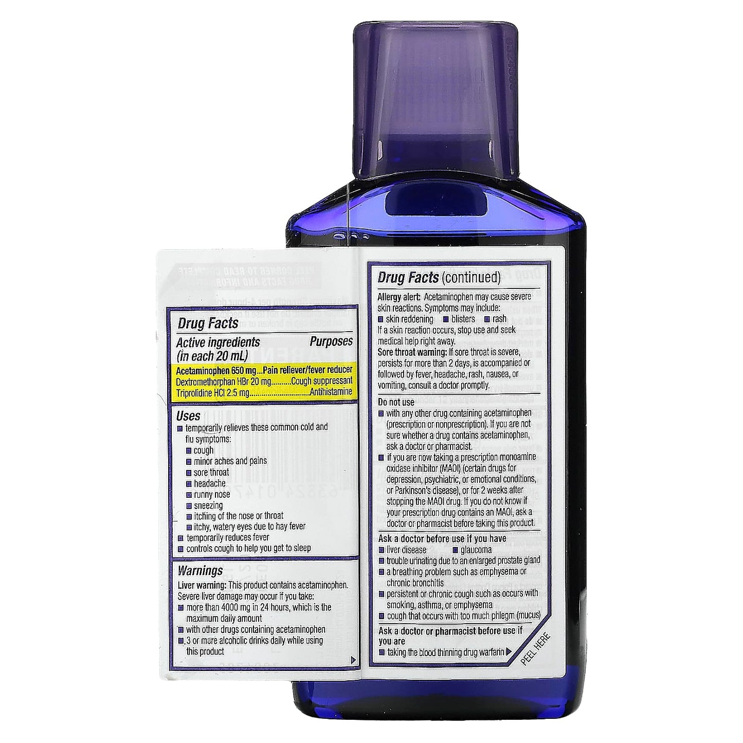 Mucinex, Nightshift, Cold & Flu, For Ages 12+, 6 fl oz (180 ml) - Image 2