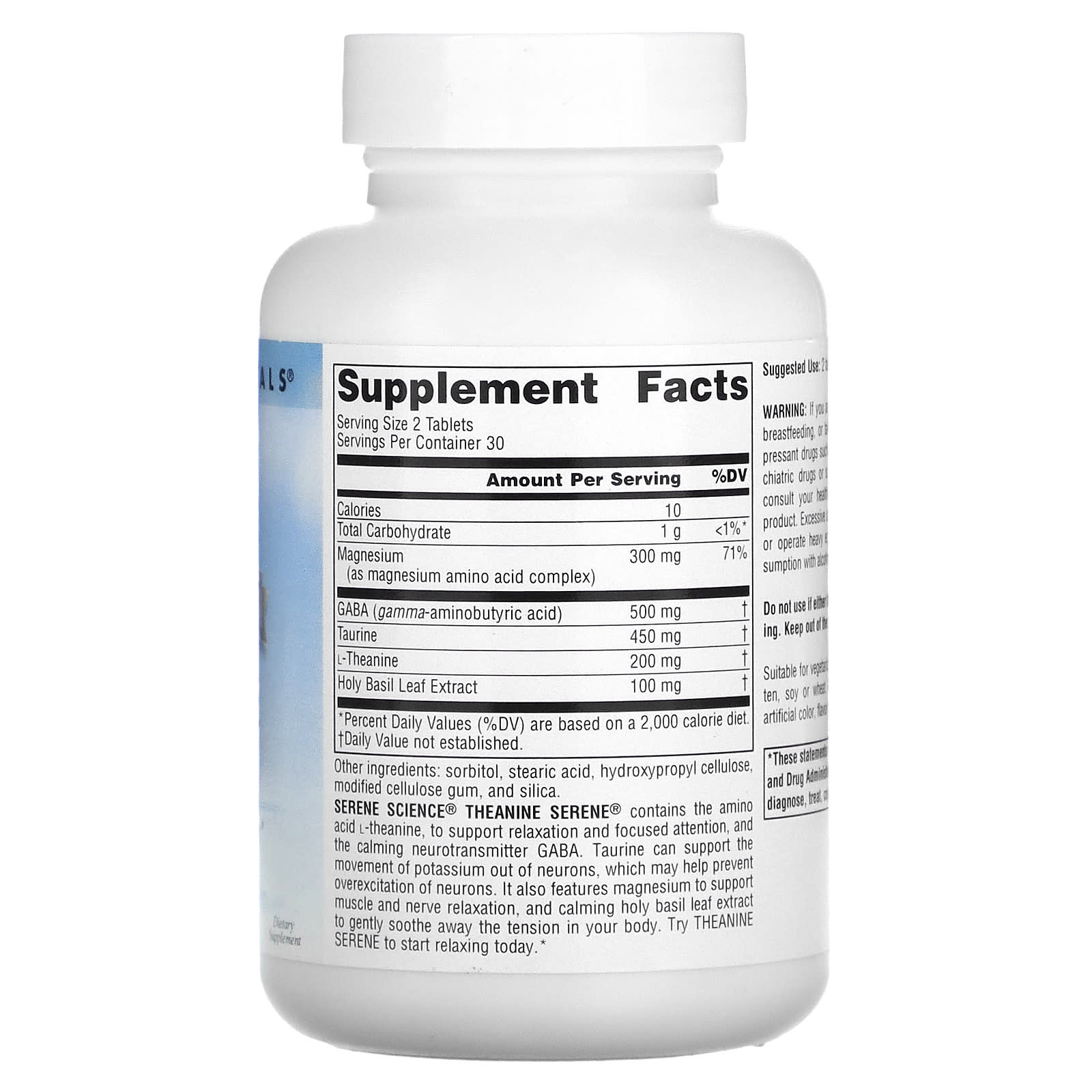 Source Naturals, Serene Science, Theanine Serene, 60 Tablets - Image 2