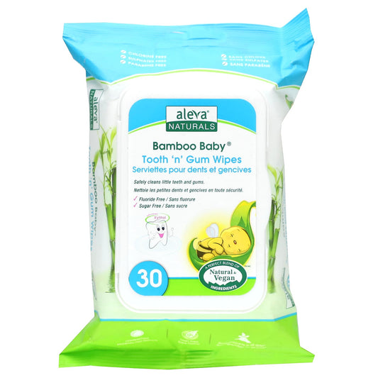 Natural Bamboo Tooth 'n' Gum Wipes for Babies - Chlorine Free & Vegan - Image 1