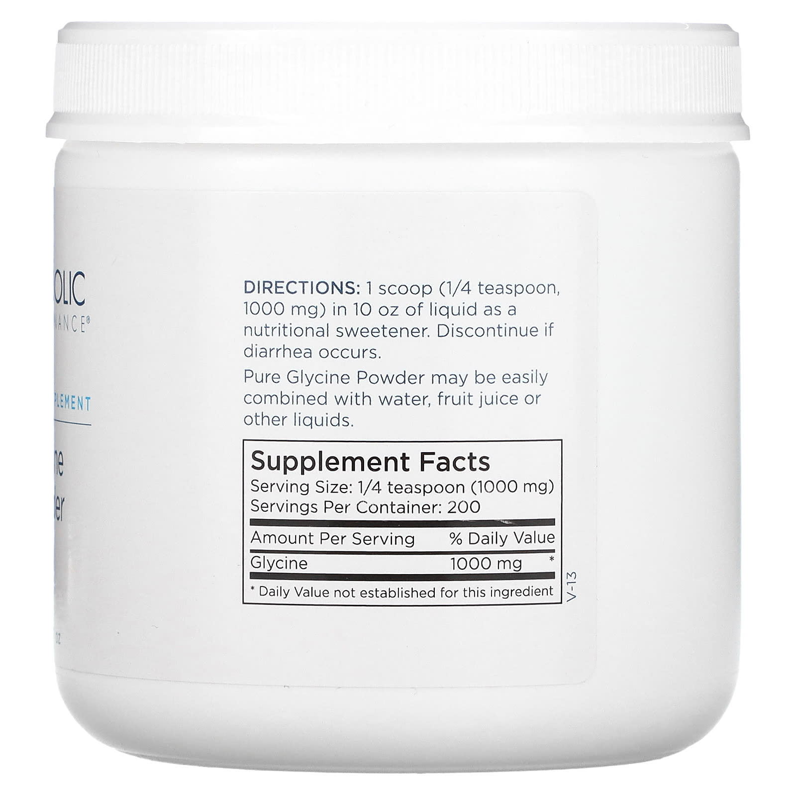 Metabolic Maintenance, Glycine Powder, 7 oz (200 g) - Image 2