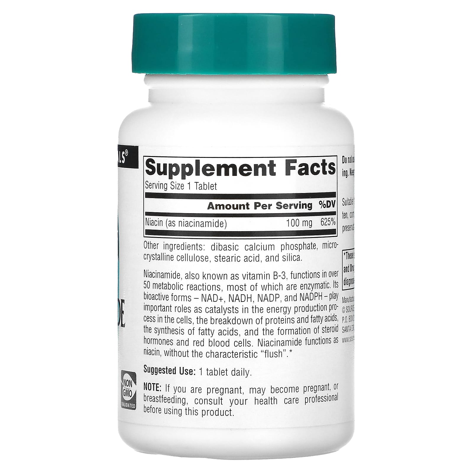 Source Naturals, Niacinamide B-3, 100 mg, 250 Tablets - Image 2