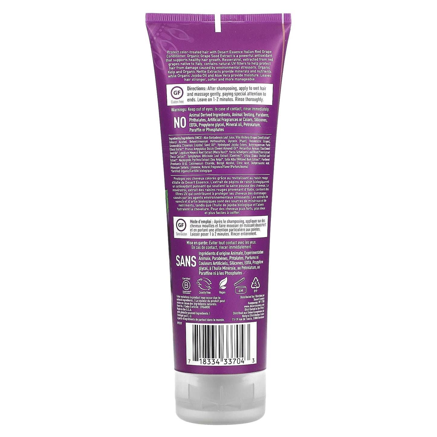 Desert Essence Italian Red Grape Conditioner for Color-Treated Hair 8 fl oz - Image 2