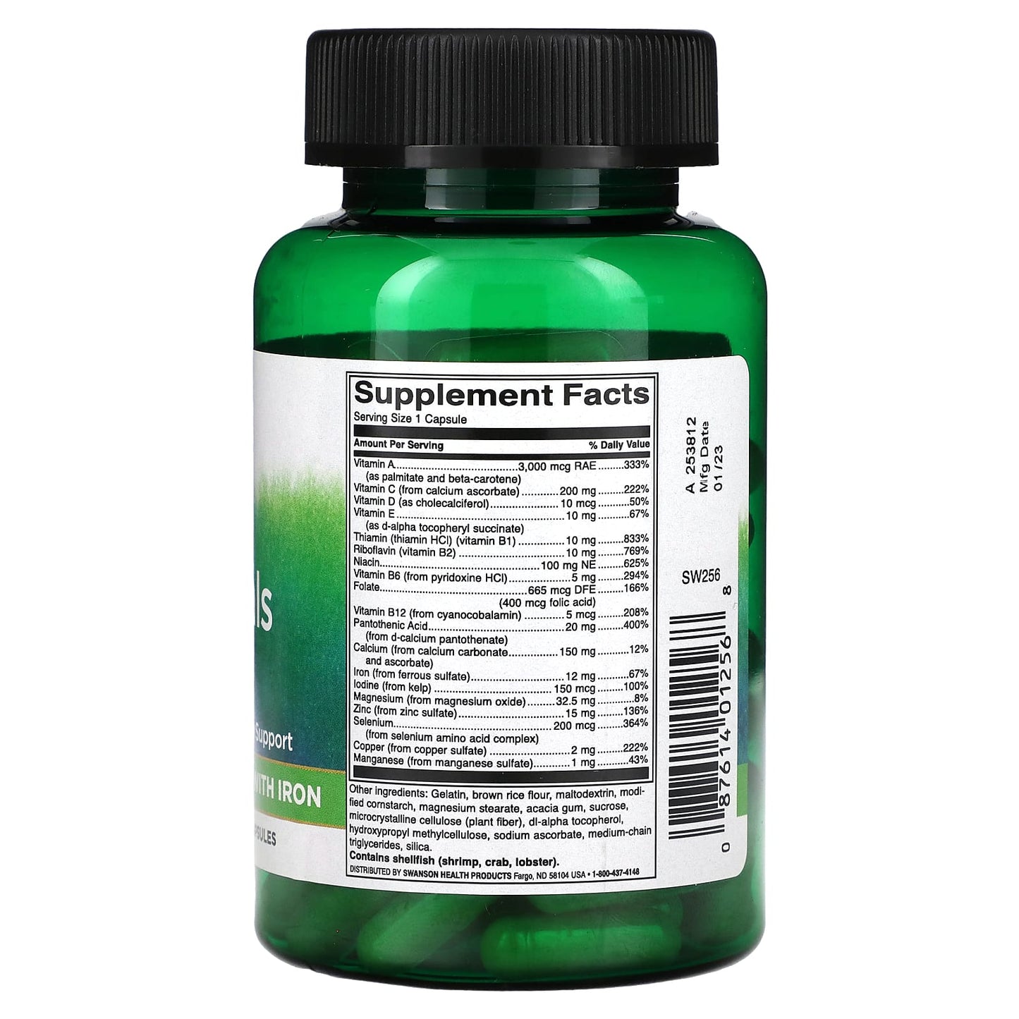 Swanson, Daily Essentials Multi, 100 Capsules - Image 2