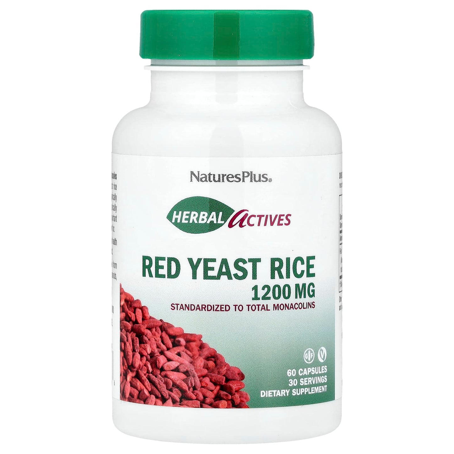 NaturesPlus, Herbal Actives, Red Yeast Rice, 60 Capsules (600 mg per Capsule)