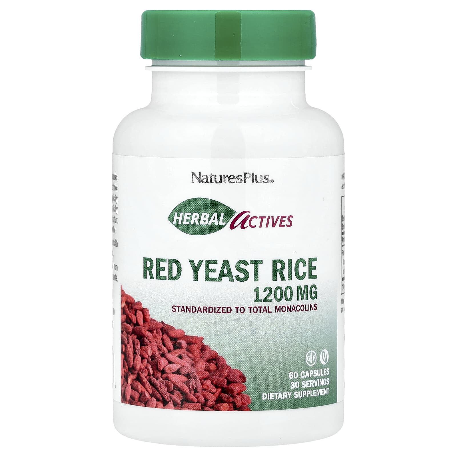 NaturesPlus, Herbal Actives, Red Yeast Rice, 60 Capsules (600 mg per Capsule)