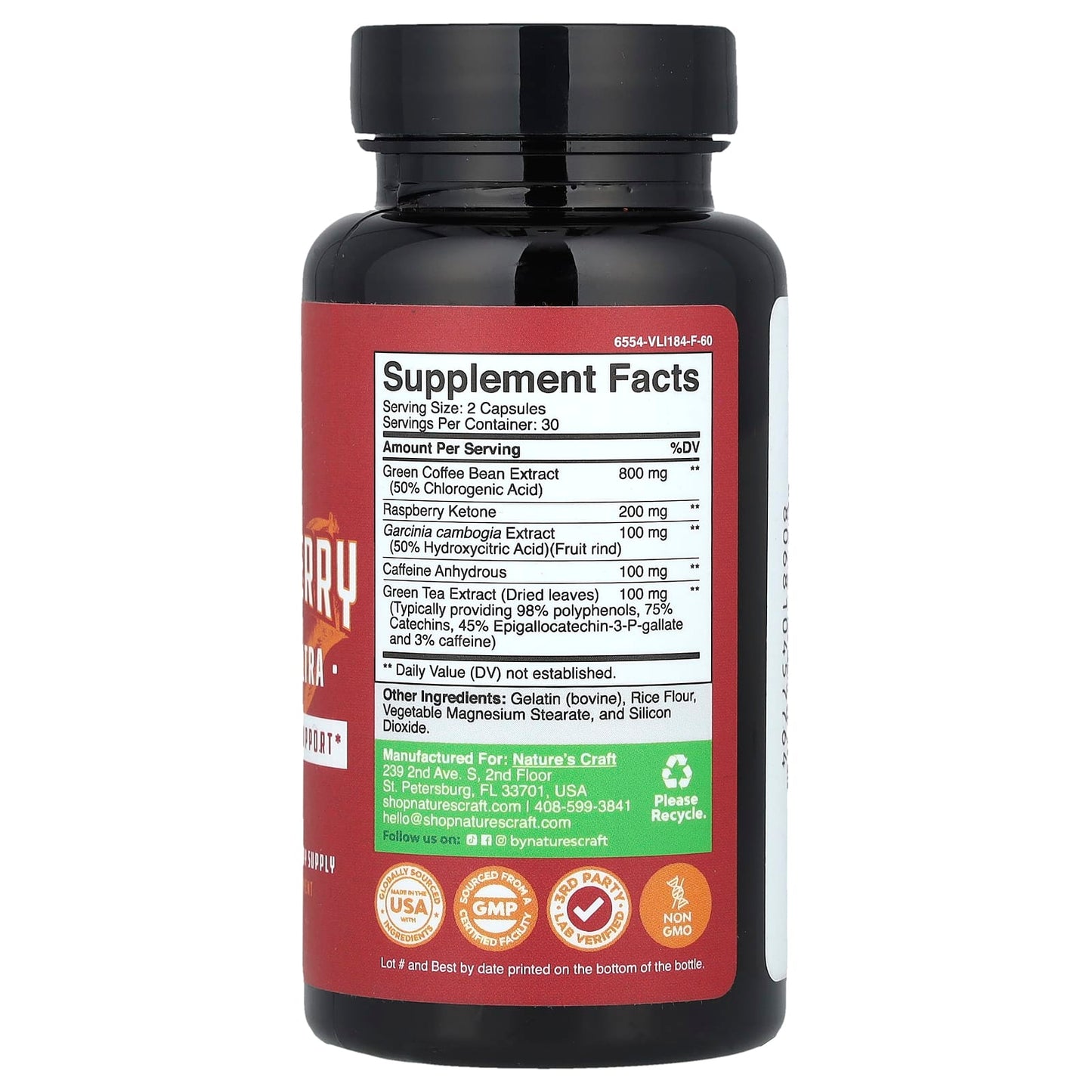 Nature's Craft, Raspberry Ketone Ultra, 60 Capsules - Image 2