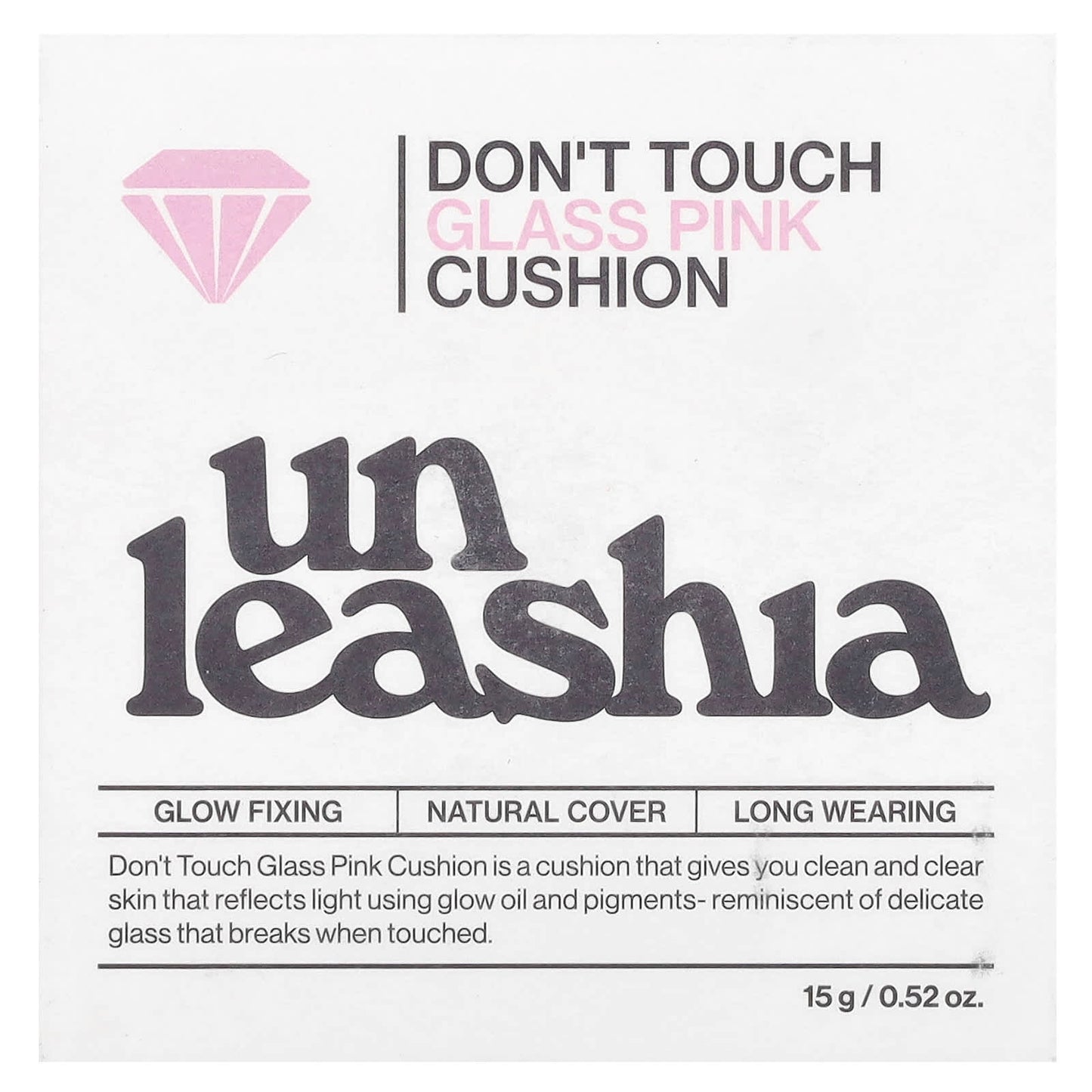 Unleashia, Don't Touch Glass Pink Cushion, SPF 50+/PA++++, 23W With Care, 0.52 oz (15 g) - Image 2