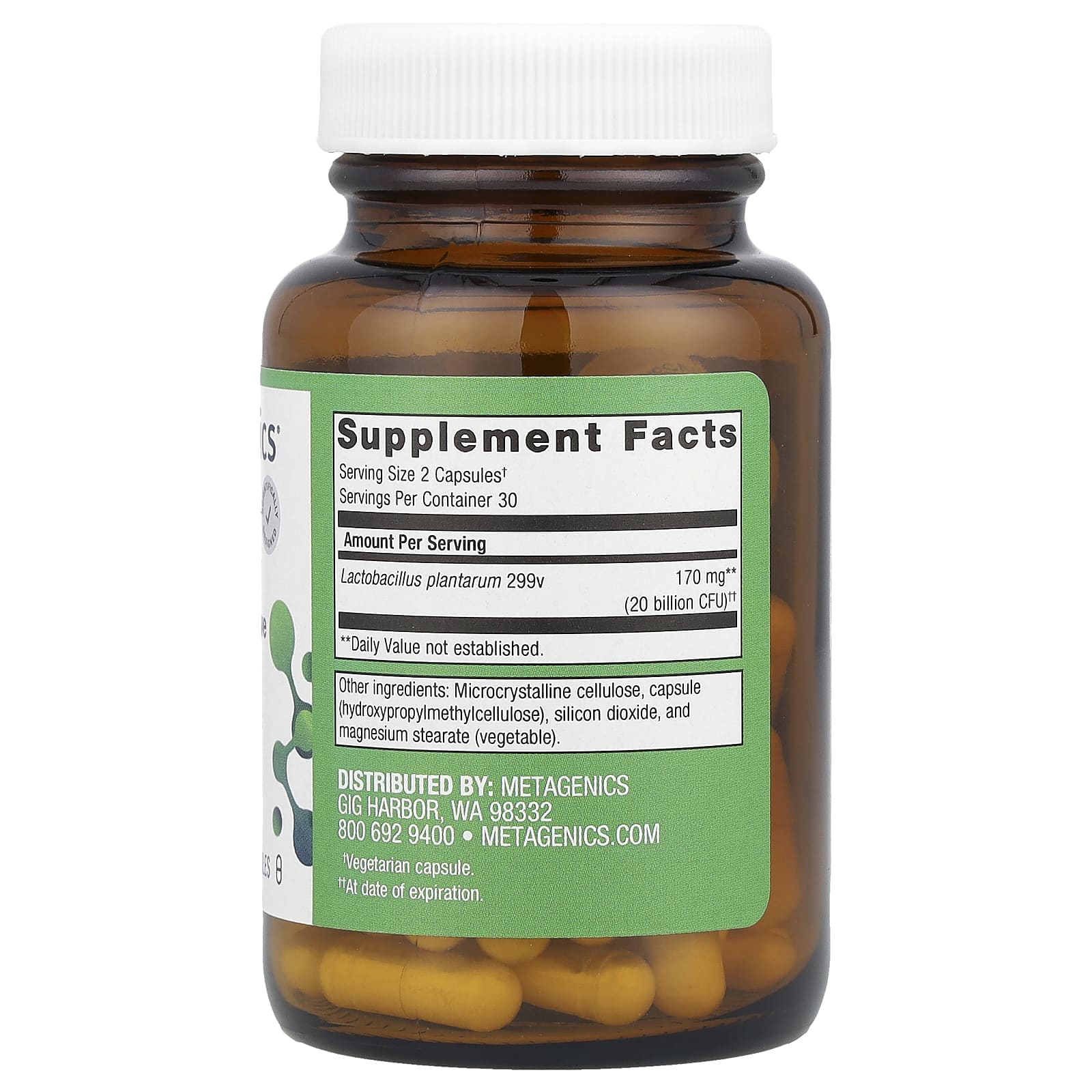 Metagenics, UltraFlora® Intensive Care Probiotic, 60 Capsules (85 mg (10 Billion CFU) per Capsule) - Image 2
