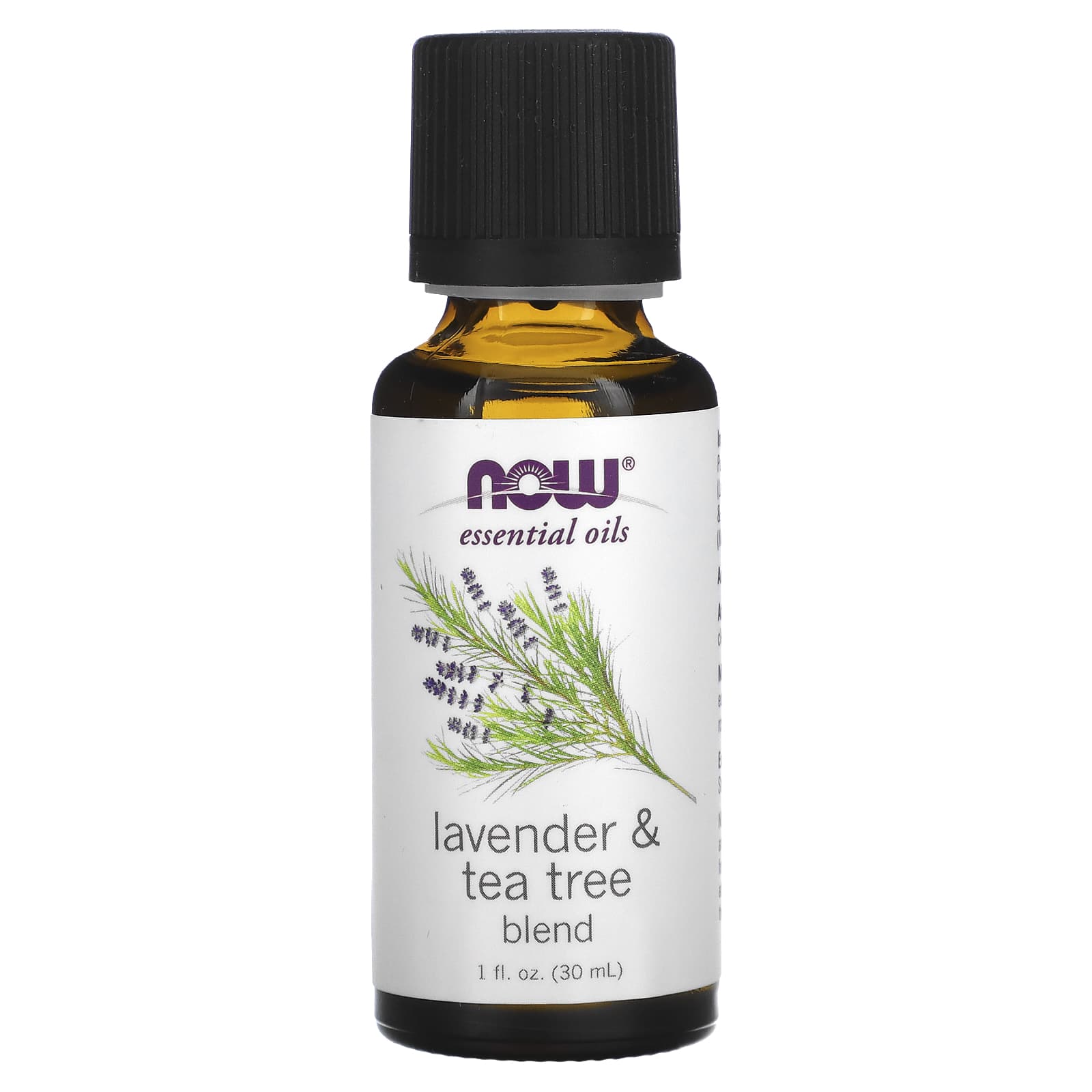 NOW Foods, Essential Oils, Lavender & Tea Tree Blend, 1 fl oz (30 ml) - Image 1