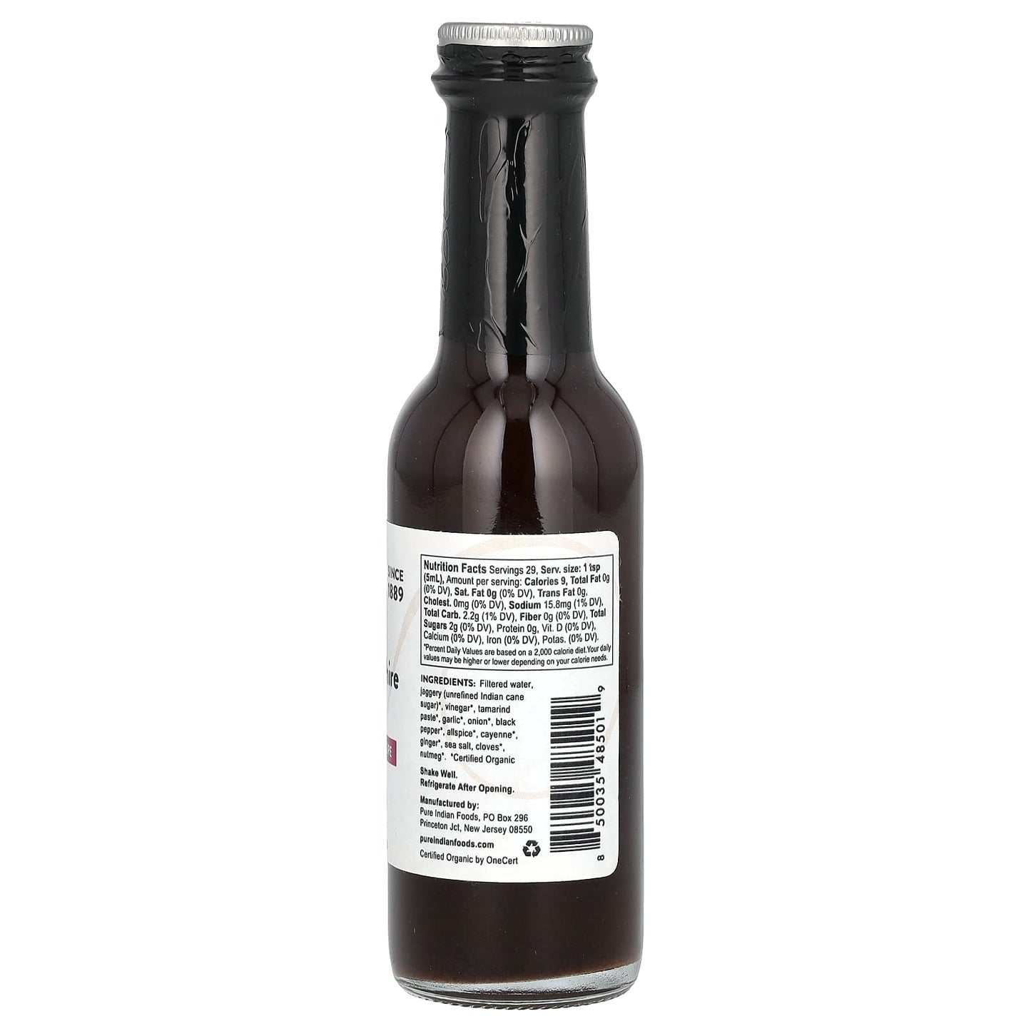 Pure Indian Foods, Organic Worcestershire Sauce, 5 fl oz (148 ml) - Image 2