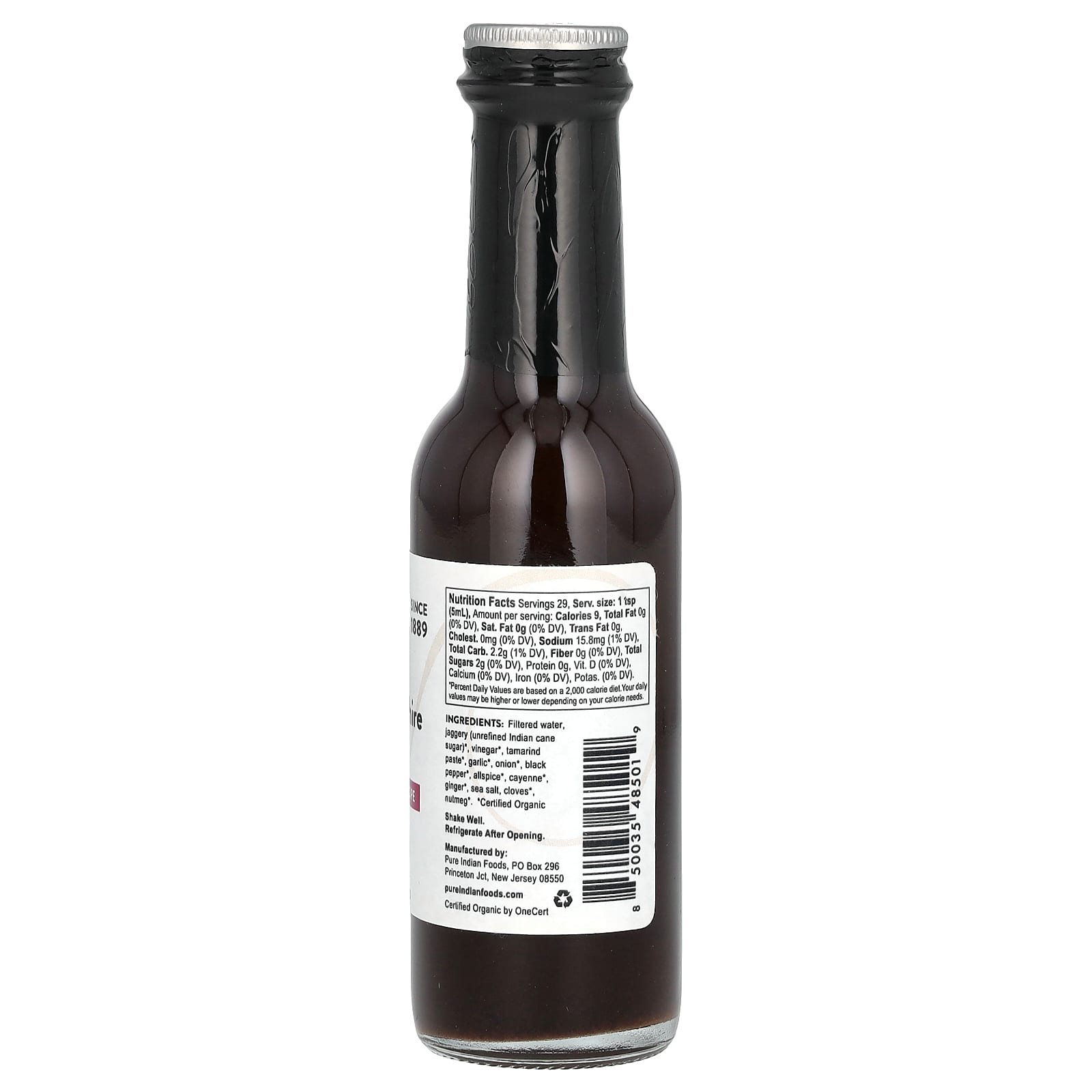 Pure Indian Foods, Organic Worcestershire Sauce, 5 fl oz (148 ml) - Image 2