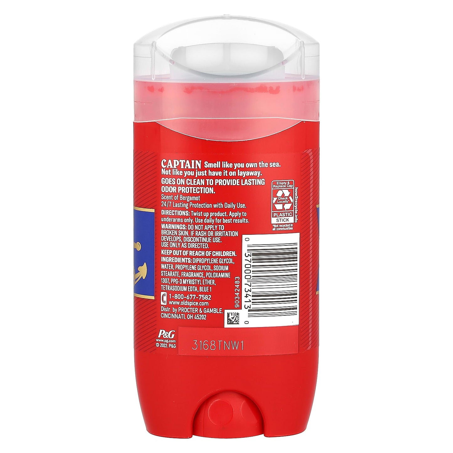 Old Spice, Deodorant, Captain, Bergamot, 3 oz (85 g) - Image 2