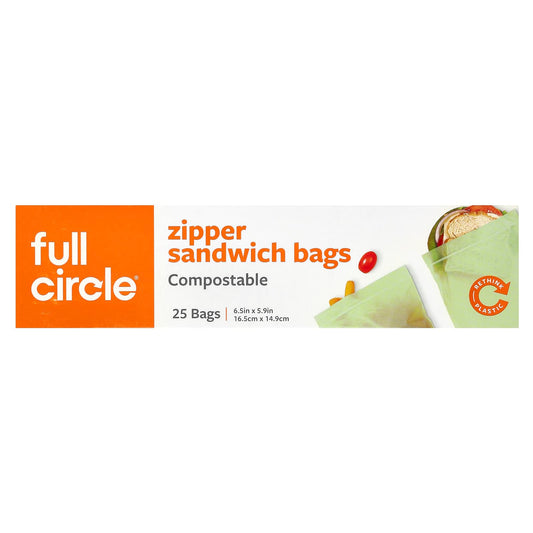 Compostable Zipper Bags | Reusable, Eco-Friendly, 25-Pack - Image 1
