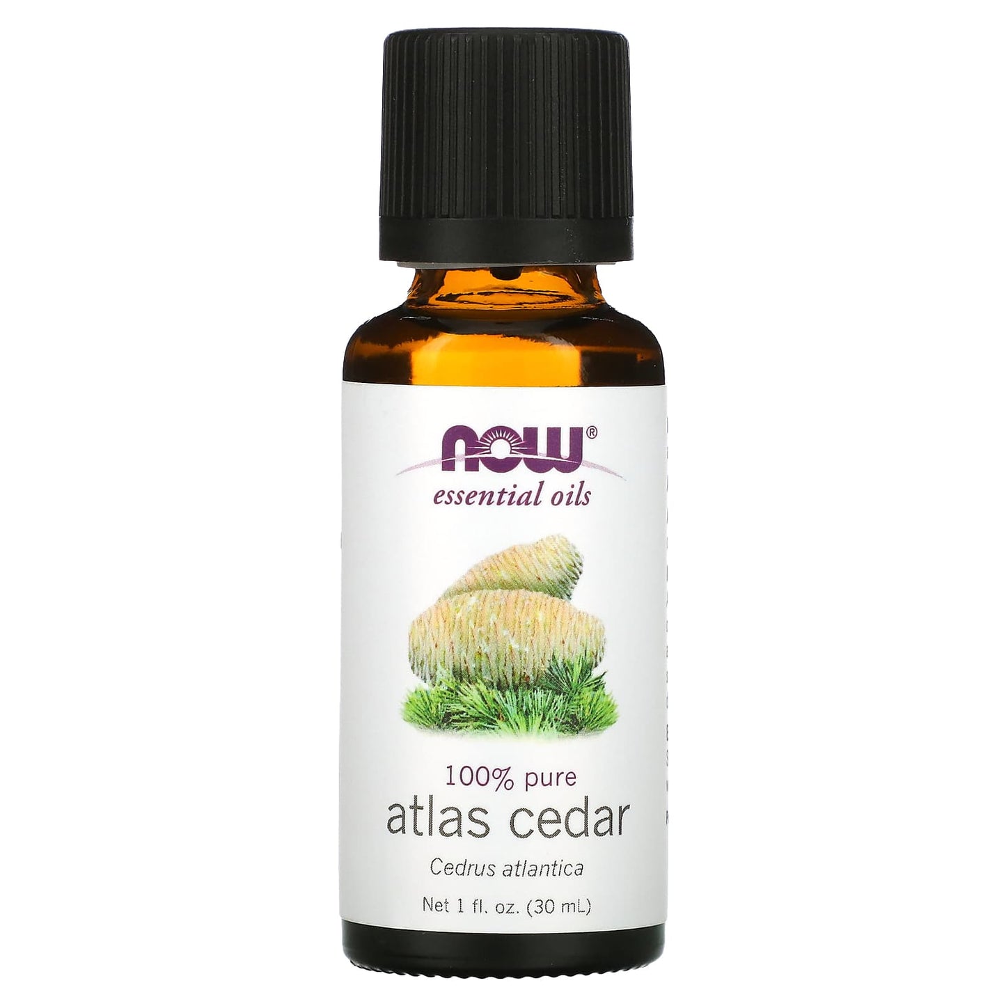 NOW Foods, Essential Oils, Atlas Cedar, 1 fl oz (30 ml) - Image 1
