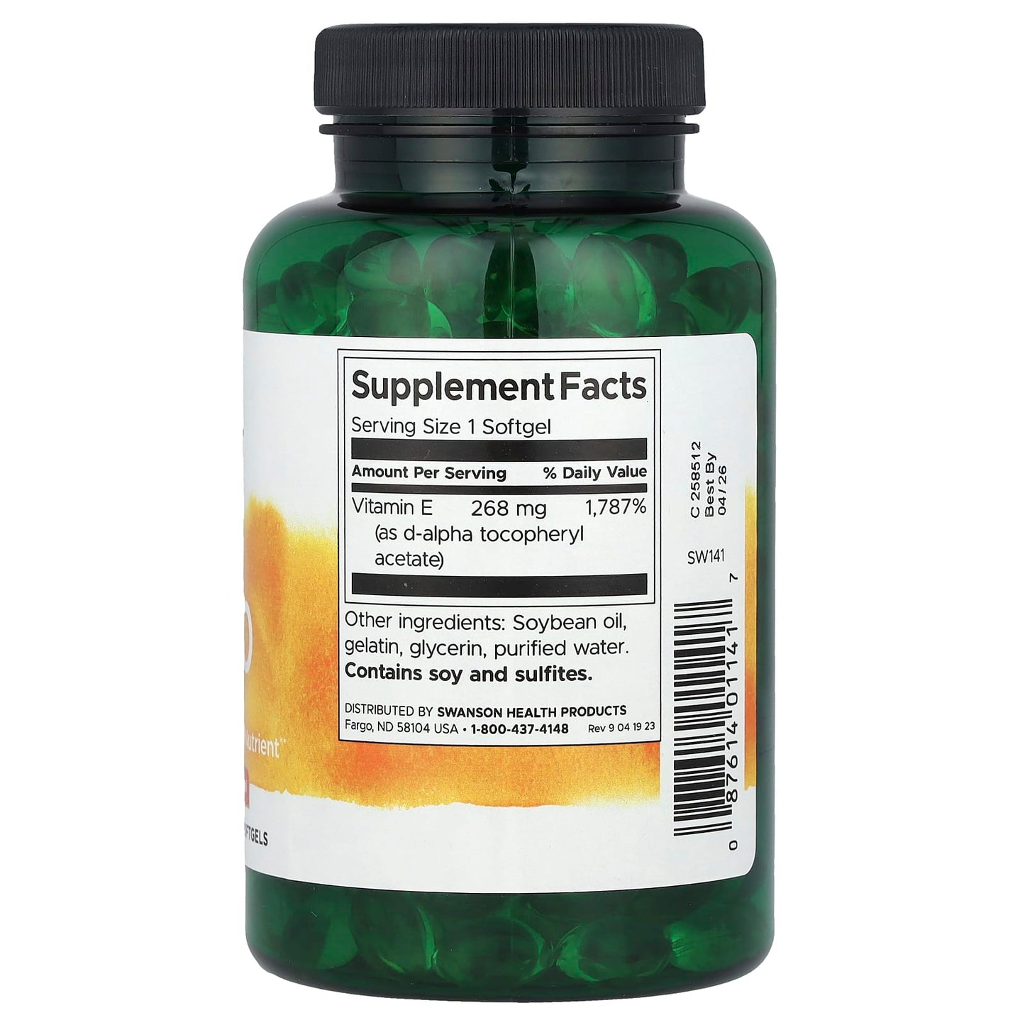 Swanson, Natural E-400, 268 mg (400 IU), 250 Softgels - Image 2
