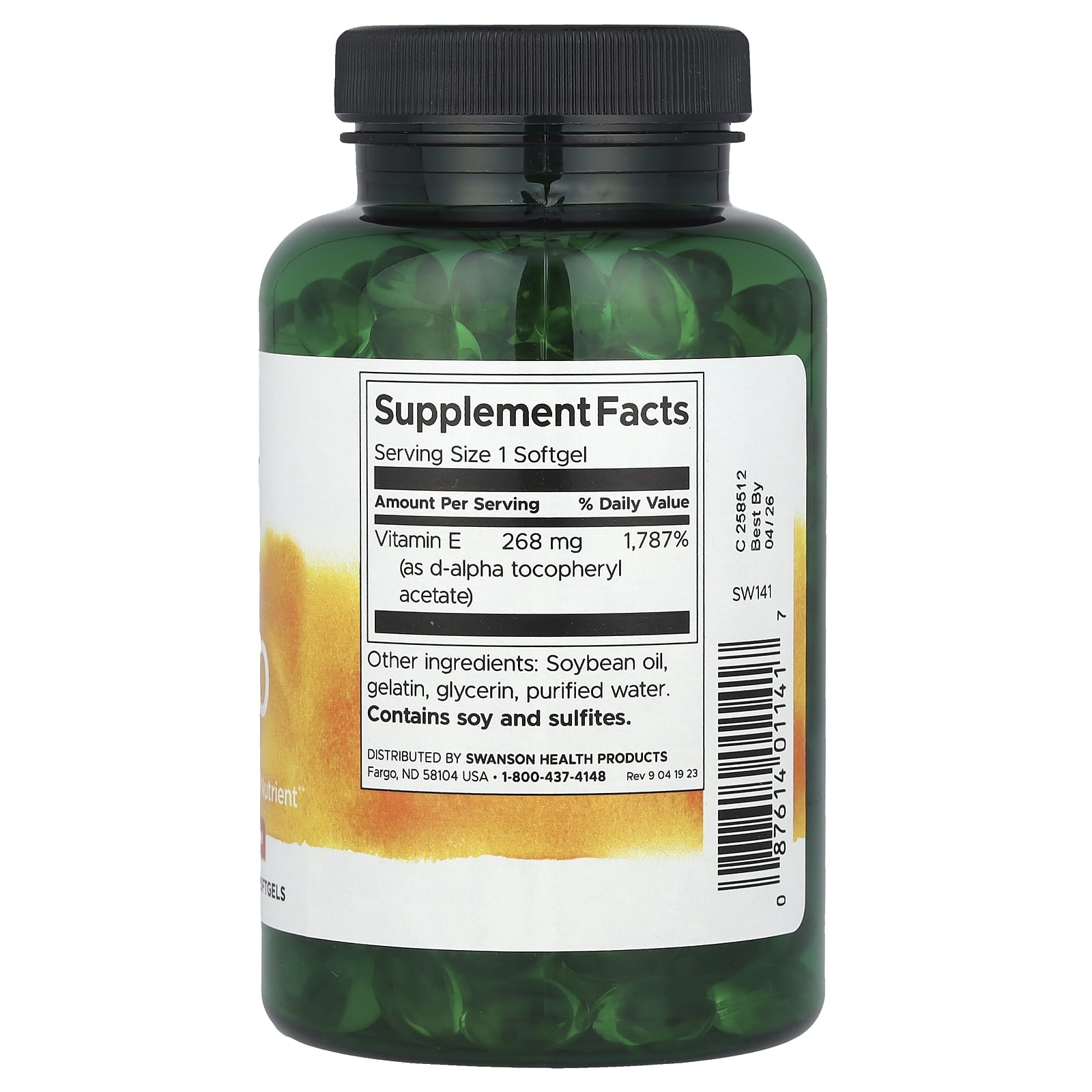 Swanson, Natural E-400, 268 mg (400 IU), 250 Softgels - Image 2