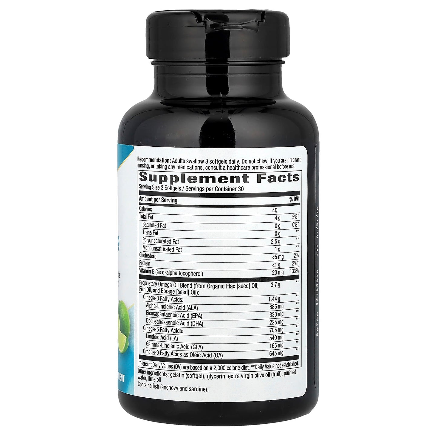 Nature's Way, Mega 3/6/9, Omega Blend, Lime, 90 Softgels - Image 2
