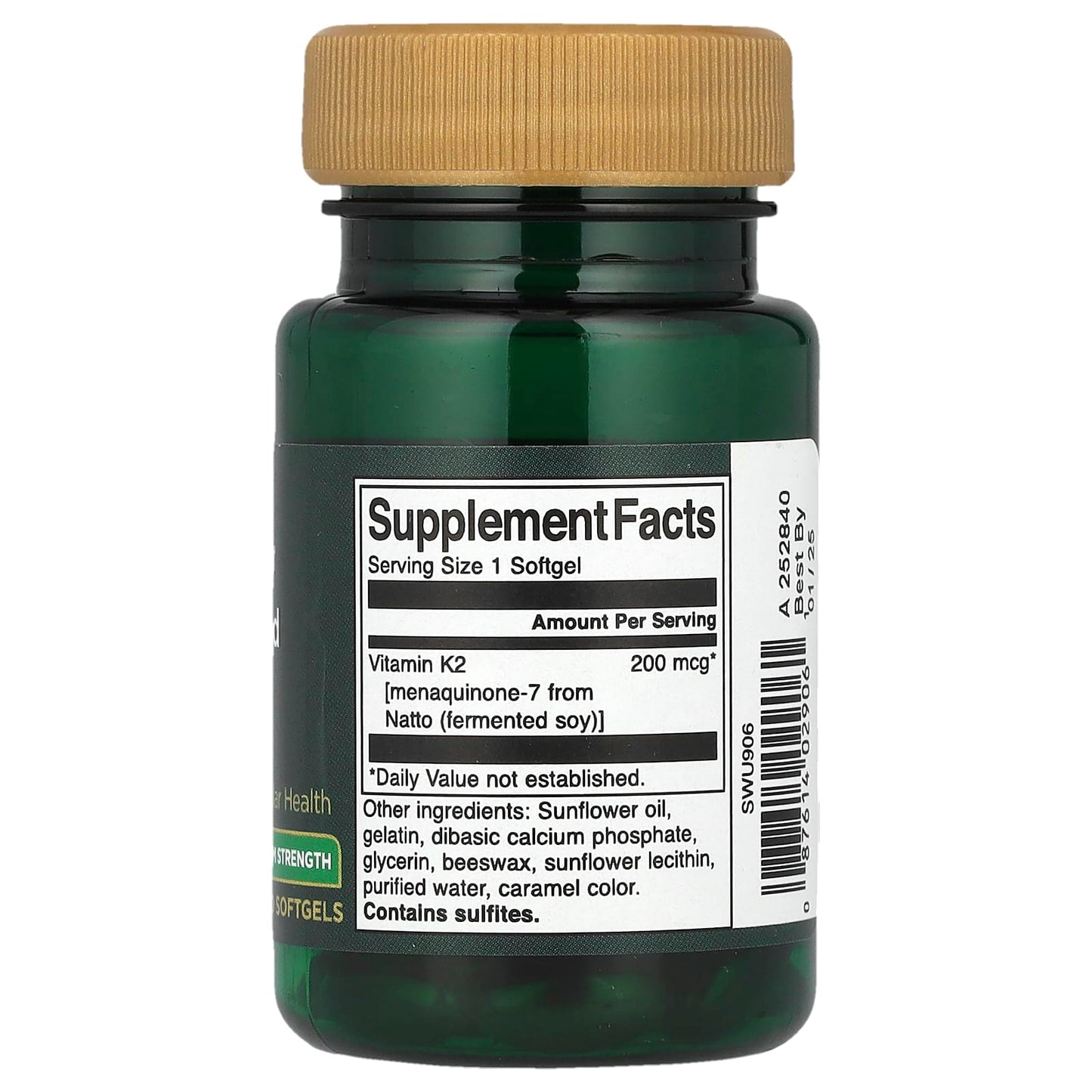 Swanson, Real Food K2, Maximum Strength , 200 mcg, 30 Softgels - Image 2