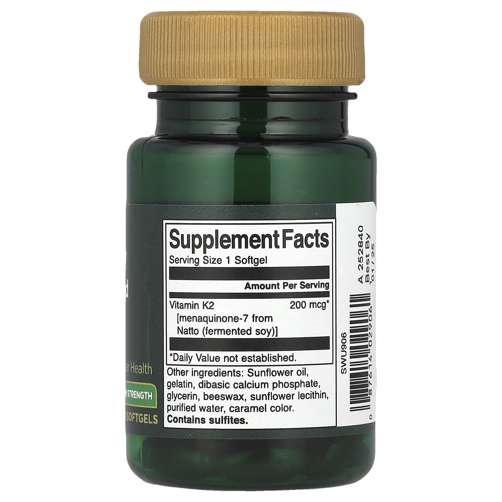 Swanson, Real Food K2, Maximum Strength , 200 mcg, 30 Softgels - Image 2
