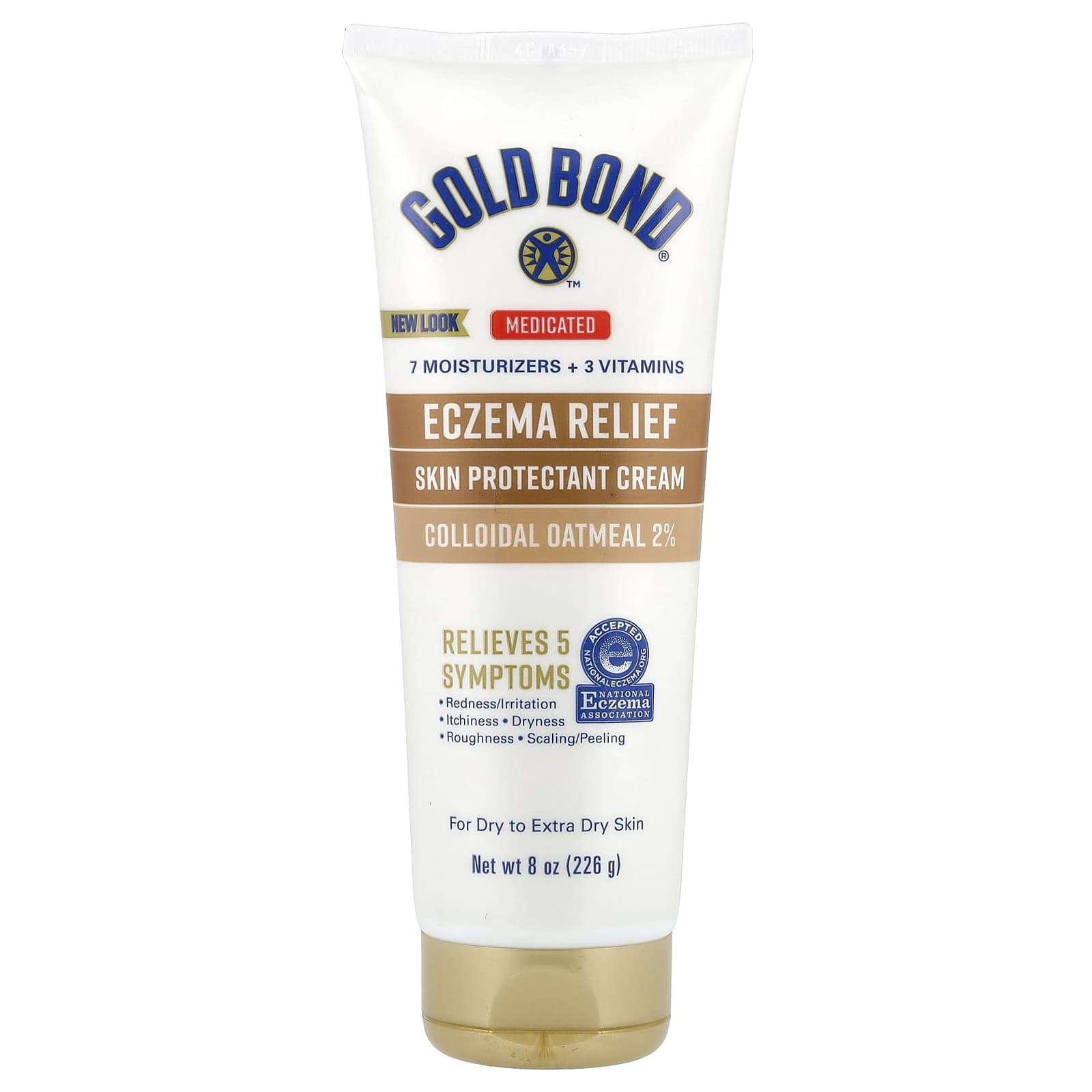 Gold Bond Eczema Relief Cream, Fast Dry Skin Protection, 8oz - Image 1